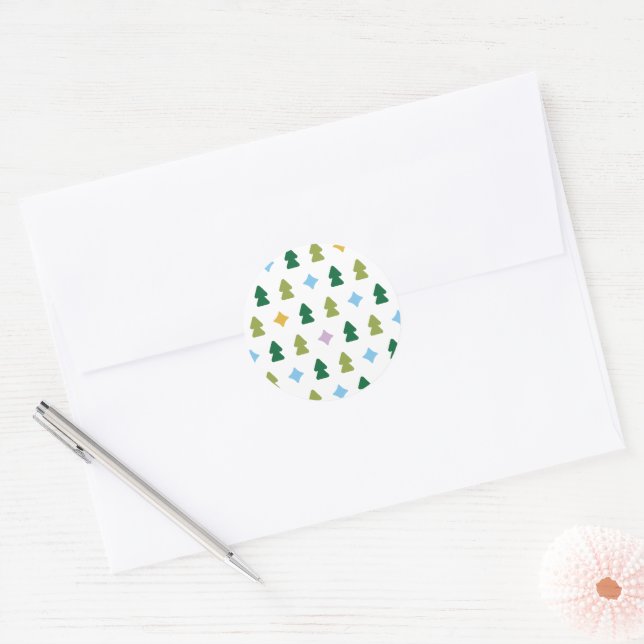 Trees and Twinkles Sticker (Envelope)