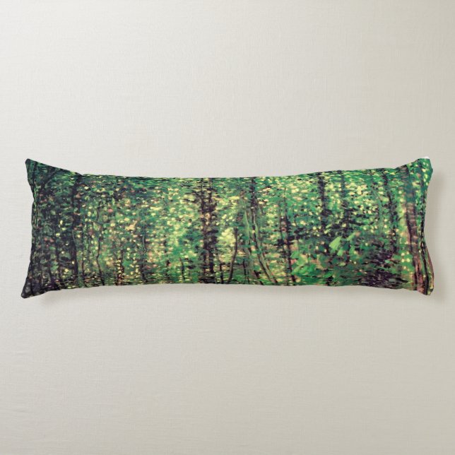 Trees and Undergrowth Body Pillow (Front)