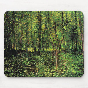 Trees and Undergrowth by Vincent van Gogh Mouse Pad