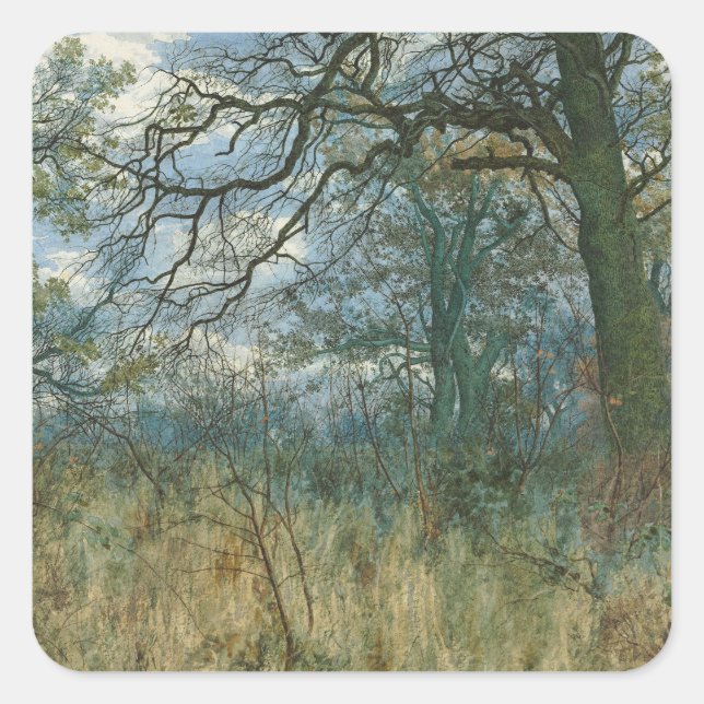 Trees and Undergrowth – William Fraser Garden Square Sticker (Front)
