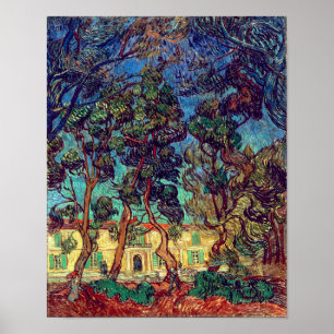 Trees at Hospital Garden   Van Gogh   Poster