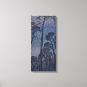 Trees at Twilight (by Edward Robert Hughes) Canvas Print