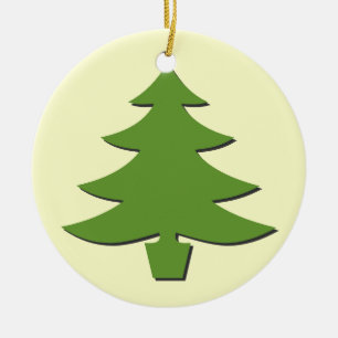 trees ceramic ornament