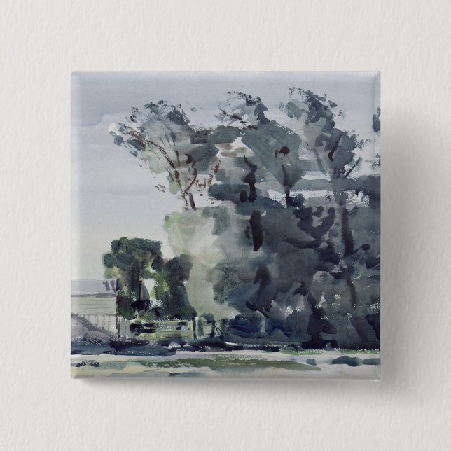 Trees - Dawn 2 Inch Square Button (Front)