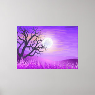 TREES DREAMY LANDSCAPE STRETCHED CANVAS ART PRINT