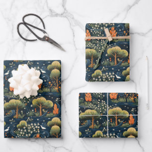Trees & Ducks Wrapping Paper Sheet
