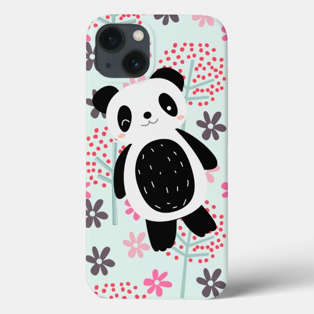 Trees, Flowers, and Panda Bears Case-Mate iPhone Case (Back)