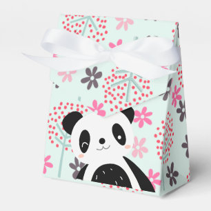 Trees, Flowers, and Panda Bears Favor Box