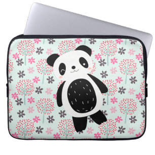 Trees, Flowers, and Panda Bears Laptop Sleeve