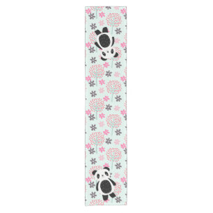 Trees, Flowers, and Panda Bears Short Table Runner