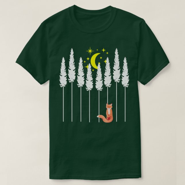 Trees Foes Forests Wildlife Night T-Shirt (Design Front)