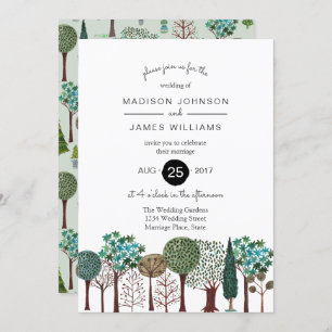 Trees Forest Garden Woodland Wedding   Invitation