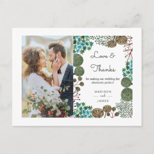 Trees Forest   Thank you  Photo Postcard