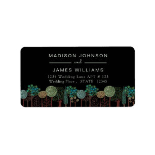 Trees Forest Woodland Wedding Address Labels