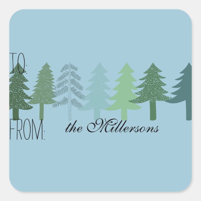 Trees Gift Tag (Front)