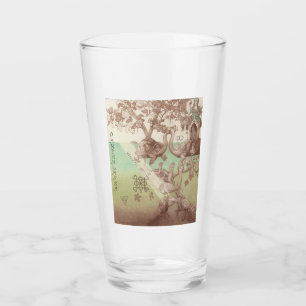 Trees growing on Sea Turtle Islands Illustration Glass