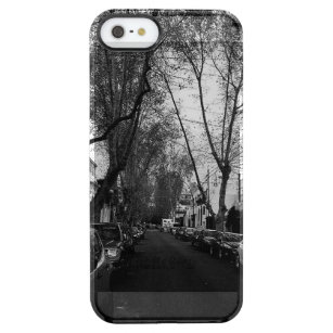 Trees in Belgrano black and white urban picture Clear iPhone SE/5/5s Case