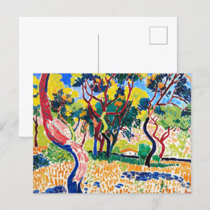 Trees in Collioure Andre Derain Postcard