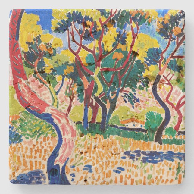 Trees in Collioure | Andre Derain | Stone Coaster (Front)
