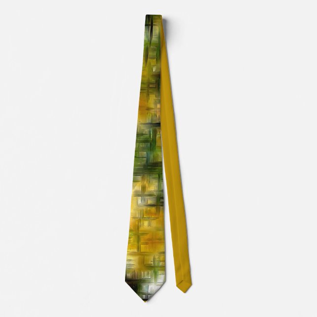 Trees in flowering digital effect style impression tie (Front)