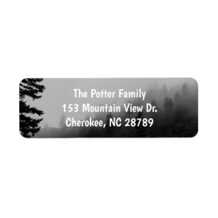 Trees in Fog Return Address Labels