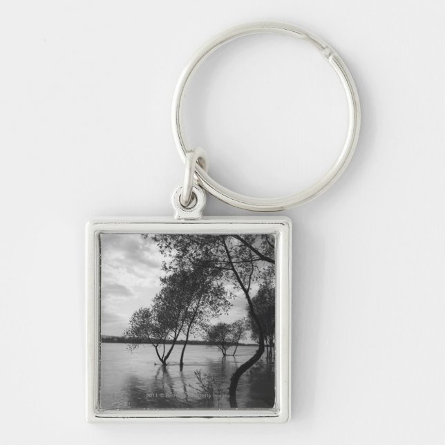 Trees in lake keychain (Front)