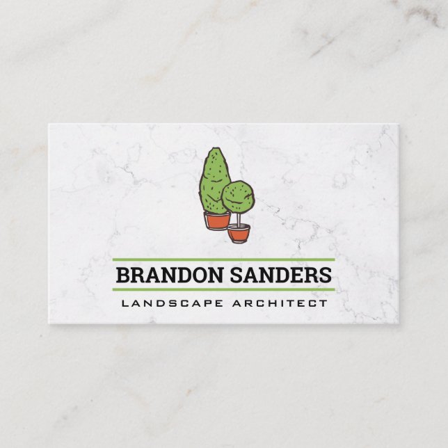 Trees in Potted Plants | Landscaper Business Card (Front)