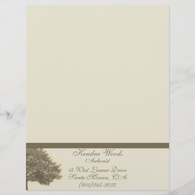 Trees In Tan Letterhead (Front)