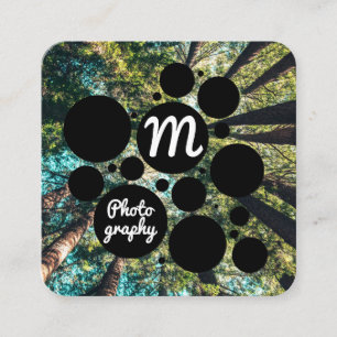 Trees in the Forrest   Wildlife Photography Square Business Card