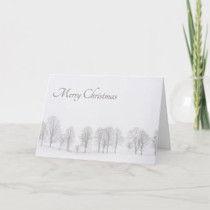 Trees in the snow christmas card
