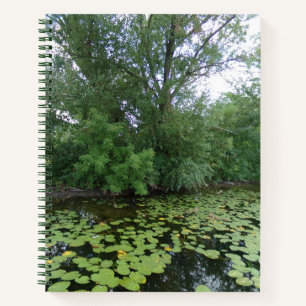 Trees Lake Lily Pads Spiral Notebook