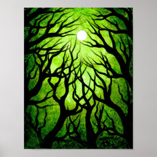 Trees looking up poster