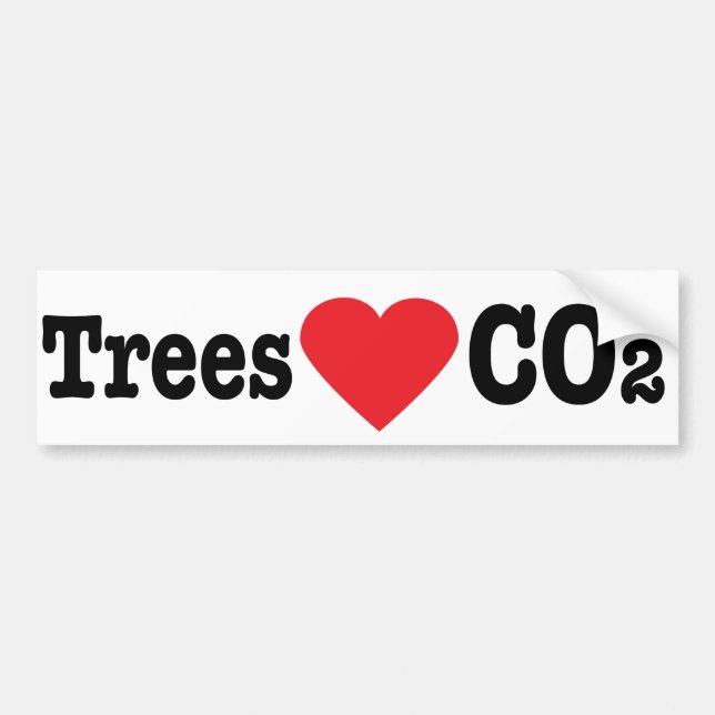 Trees Love CO2 Bumper Sticker (Front)