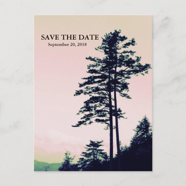 Trees Love l Celebrating Nature Save The Date Announcement Postcard (Front)