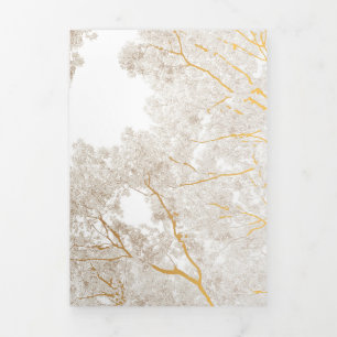 Trees Map 1 Tri-Fold Holiday Card