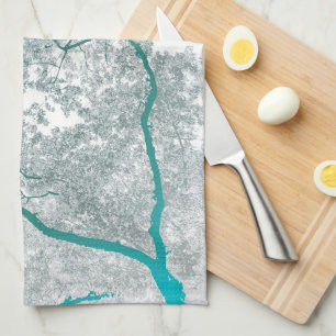 Trees Map 3 Kitchen Towel