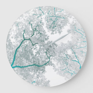 Trees Map 3 Large Clock