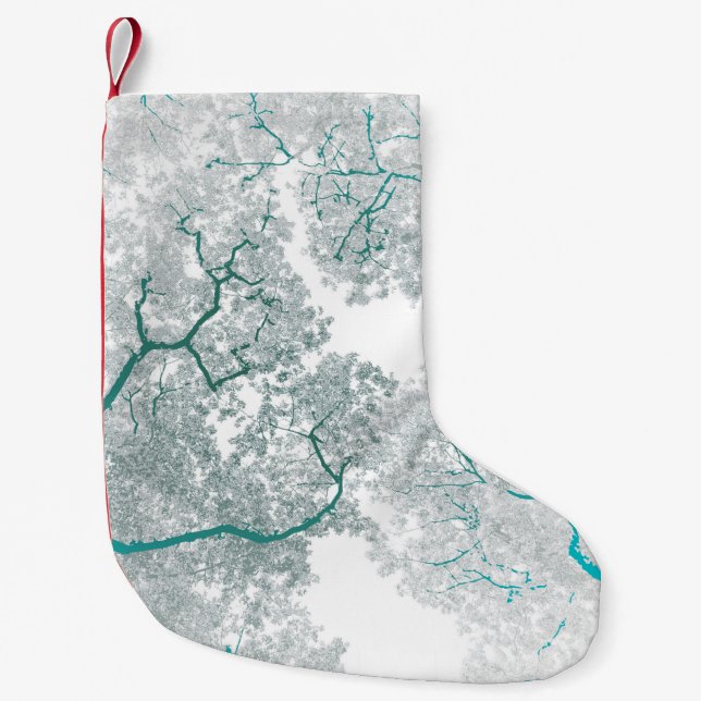 Trees Map 3 Small Christmas Stocking (Front)