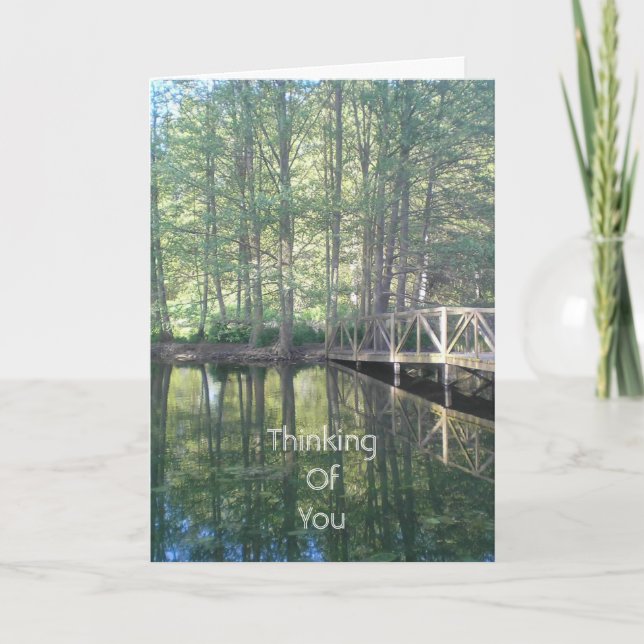 Trees Meadow Nature Reflection Card (Front)