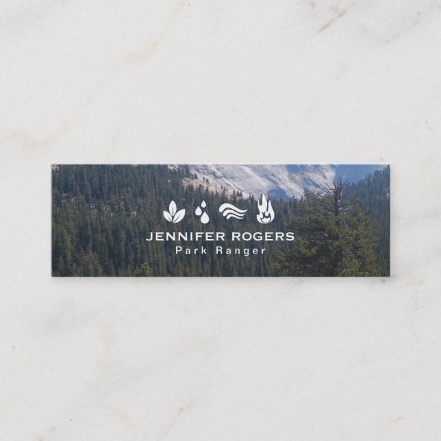 Trees & Mountains Mini Business Card (Front)