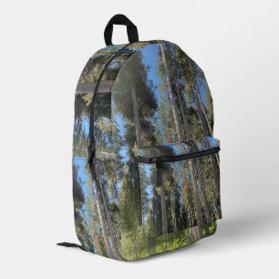 Trees Nature Landscape Forest CA State Park Printed Backpack