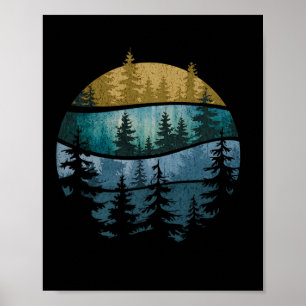Trees Nature Mountains Hiking Adventure Wildlife F Poster