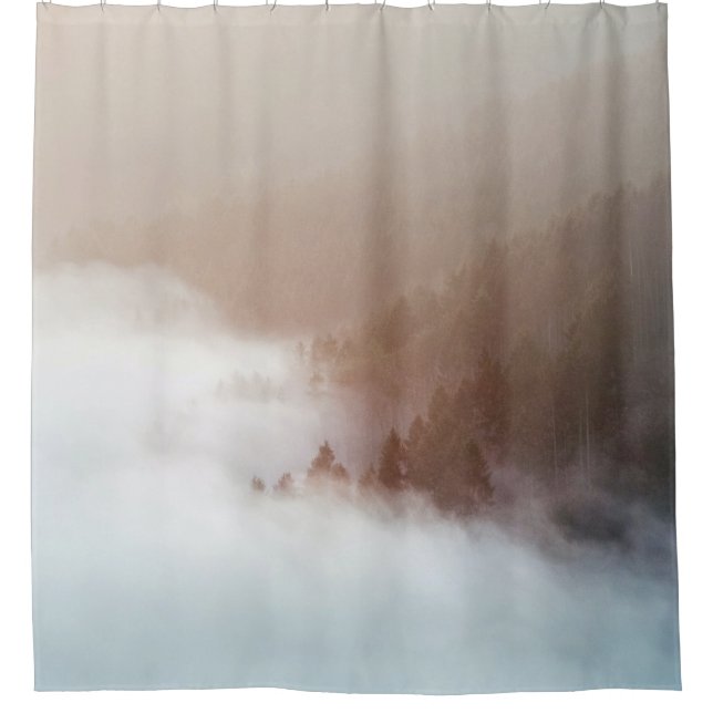 Trees on mountain covered with fogs (Front)