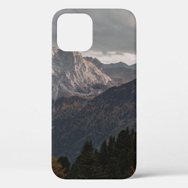 TREES ON MOUNTAINS UNDER GREY SKY Case-Mate iPhone CASE (Back)