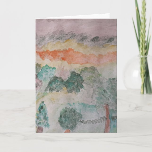 Trees On The Bay Greeting Card (Front)