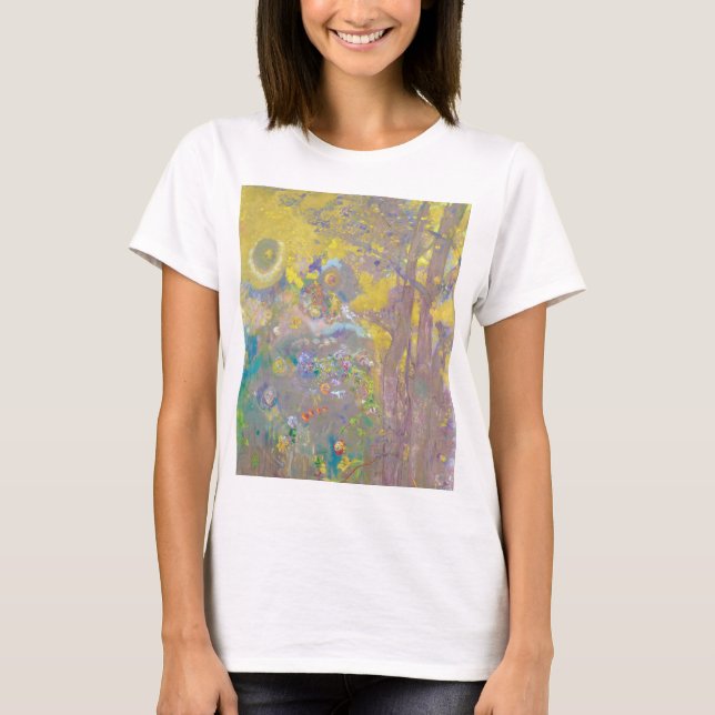 Trees on Yellow Background, Redon T-Shirt (Front)