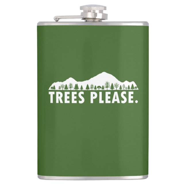 Trees Please Hip Flask (Front)