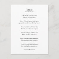 Trees Poem by Kilmer, inspirational poetry