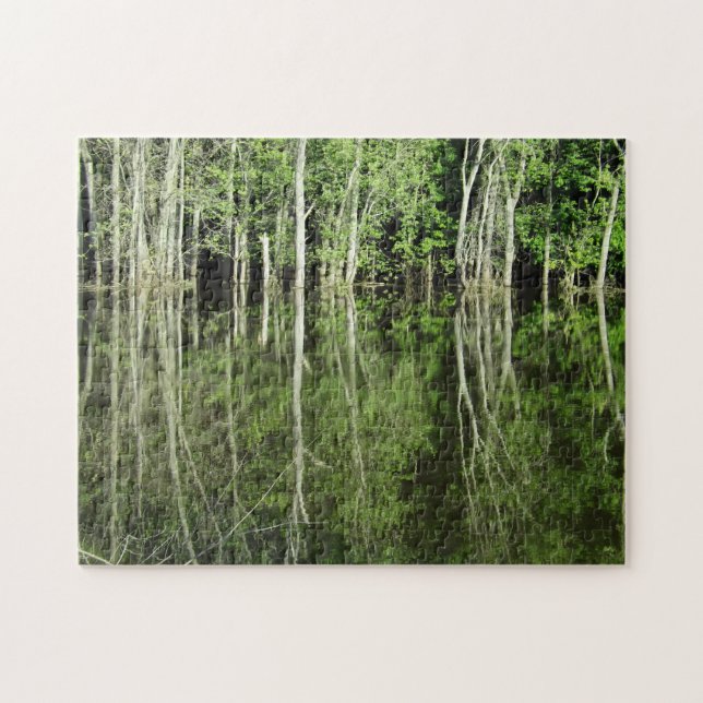 Trees Reflecting on the Mississippi River Jigsaw Puzzle (Horizontal)