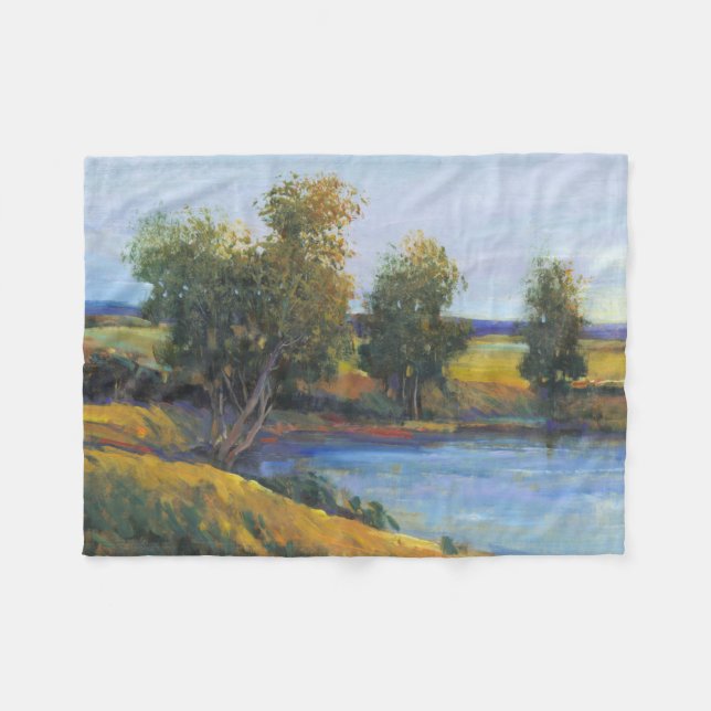 Tree's Reflection II Fleece Blanket (Front (Horizontal))